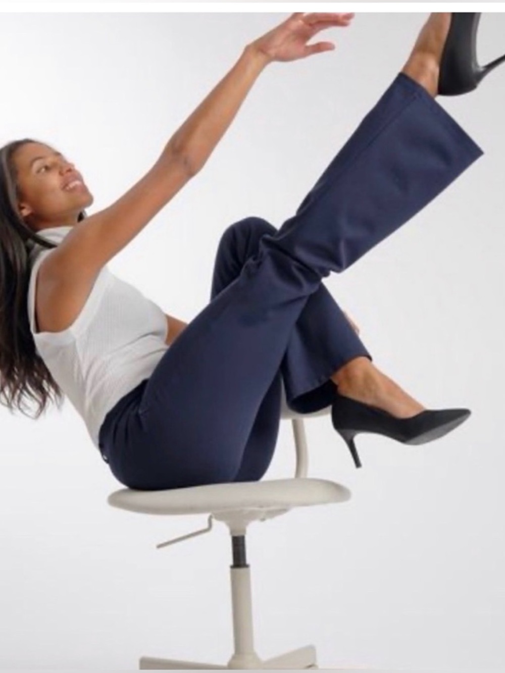 Betabrand Navy Dress Yoga Bootcut Pants Size S Petite